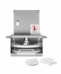 Electric Pizza Dough Press Machine 6 in. Pizza Pastry Press Plate Stainless Steel Bread Presser with Parchment Paper