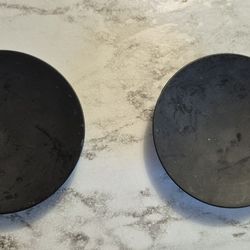 2 Black Candle Holders