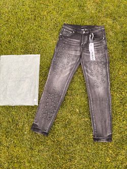 purple jeans