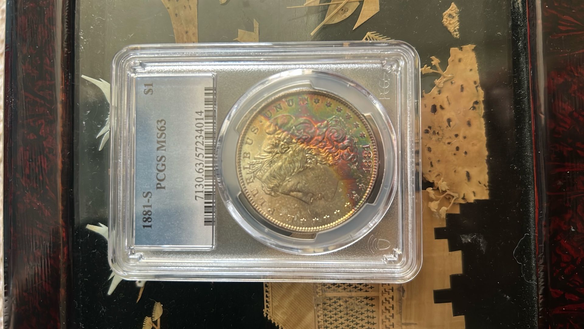 1881-S Morgan Silver Dollar Tonned Hard To Find Certifiedby PCGS