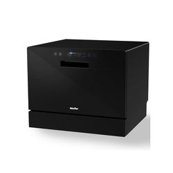21 in. Professional Digital Portable Countertop Dishwasher with 6 Place Settings in Black