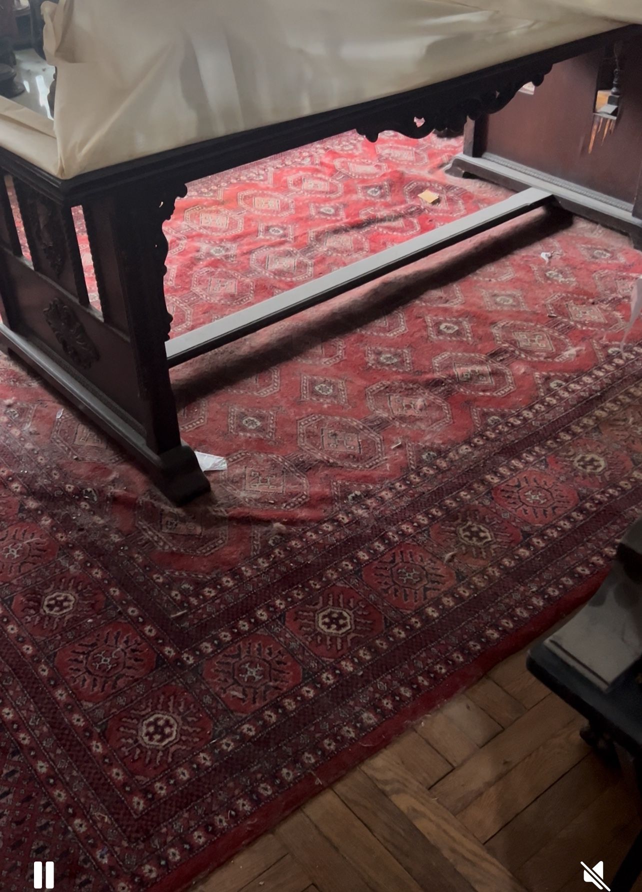 Solid Wood Carved Dining Table And 6 Chairs