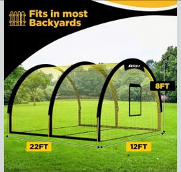 Backyard Batting Cage Net 22x12x8ft