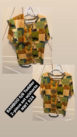 BAMBOO 2-piece set with shorts Western 5/6 Toddler