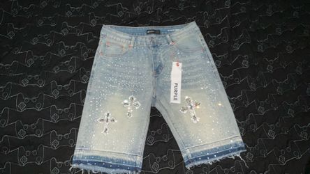 RhineStone Purple jorts