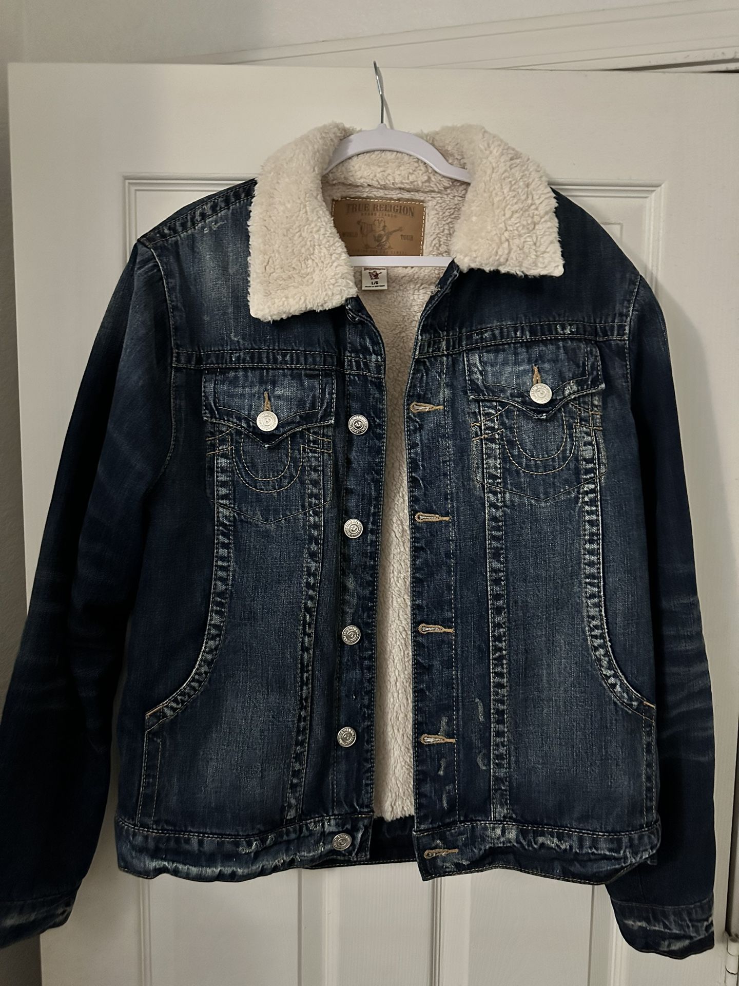 True Religion Sherpa Jean Jacket L