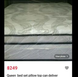 Queen size new thick pillow top bed can deliver