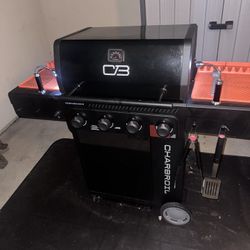 Char-Broil 4-Burner Propane Grill w/ Propane Tank, Cover + Tools