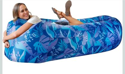 New Inflatable Couch Air Lounger Chair - Camping & Beach Accessories, Portable Blow up Sofa for Hiking, Lawn, Indoor/Outdoor Movies & Music Festivals.