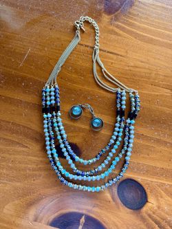 Necklace and earrings