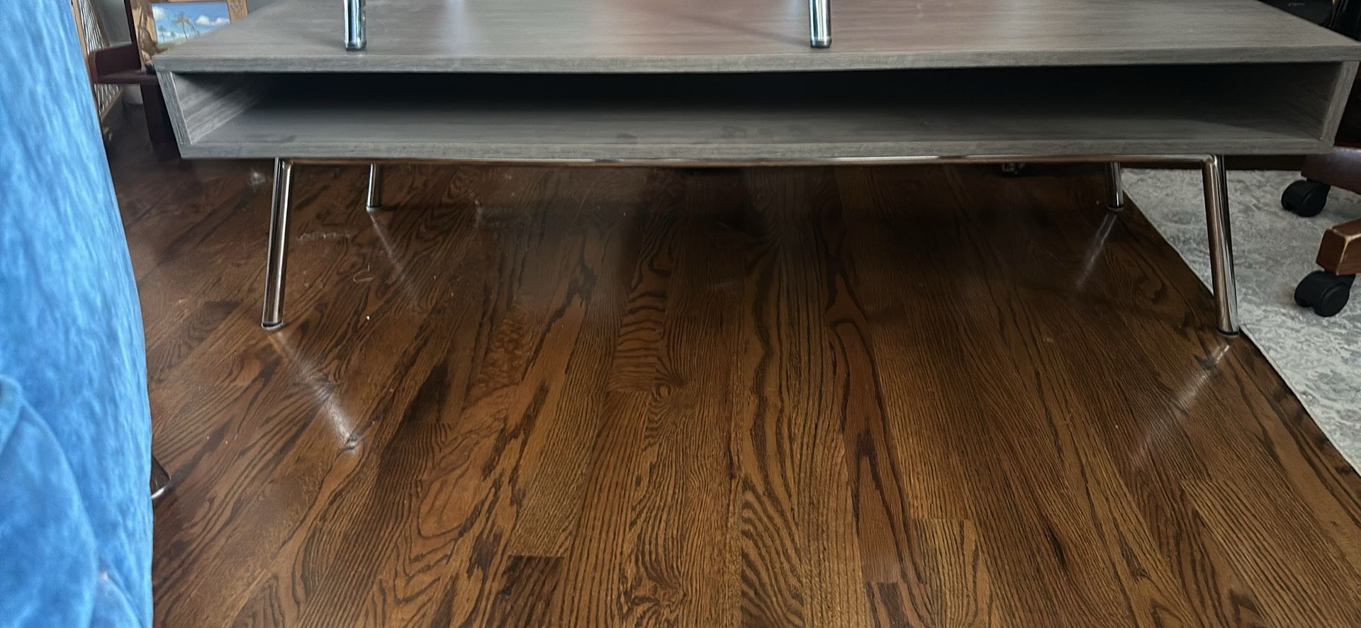 Modern Gray Wood Coffee and End Table