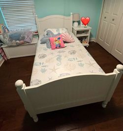 Pottery Barn Kids White Wood Bed Frame — FREE Mattress Included!
