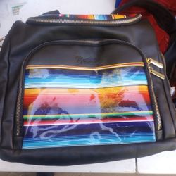 MexiSuff Sarape Diaper Bag Black