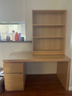 Student Desk and Bookshelf