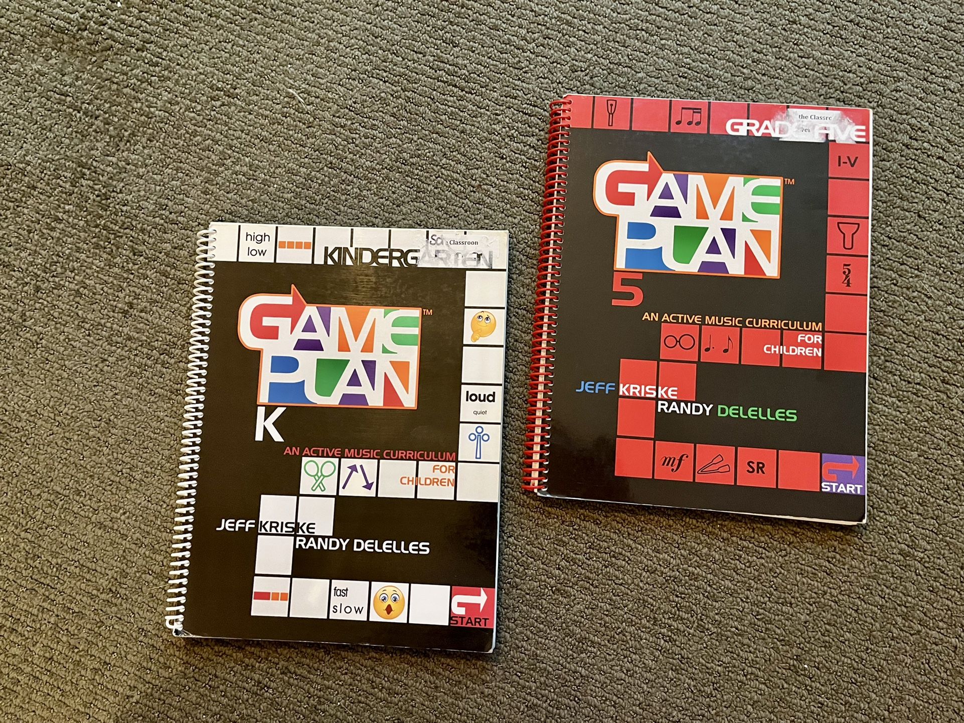 Gameplan Kindergarten And Grade Five (5) Music Curriculum Books