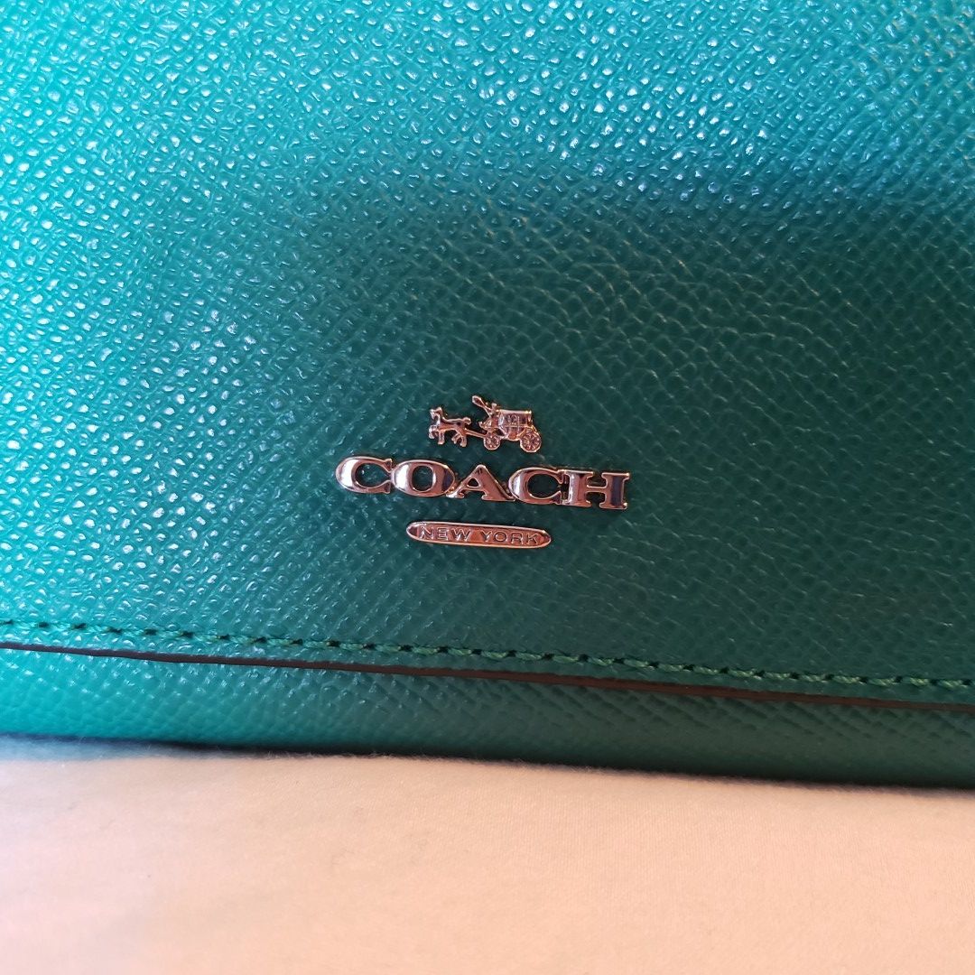 Coach emerald green full size wallet