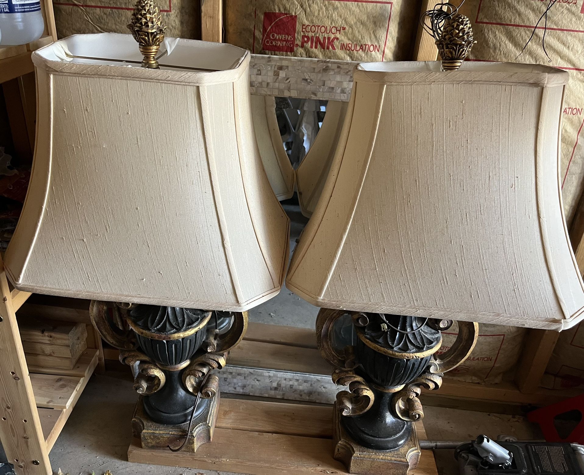 Vintage Urn Lamps-Matching Set