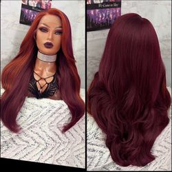 Human Hair Blended Lace Front Wig 