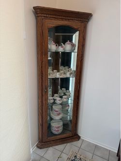 Corner china cabinet