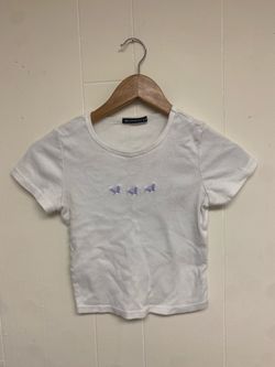 Brandy melville white crop top one size