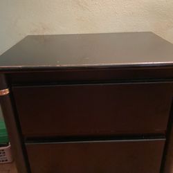 Black Lacquer 2 Drawer Chest Storage Drawers