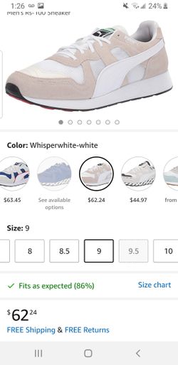 Puma RS-100 Core whisper white sz 9.5