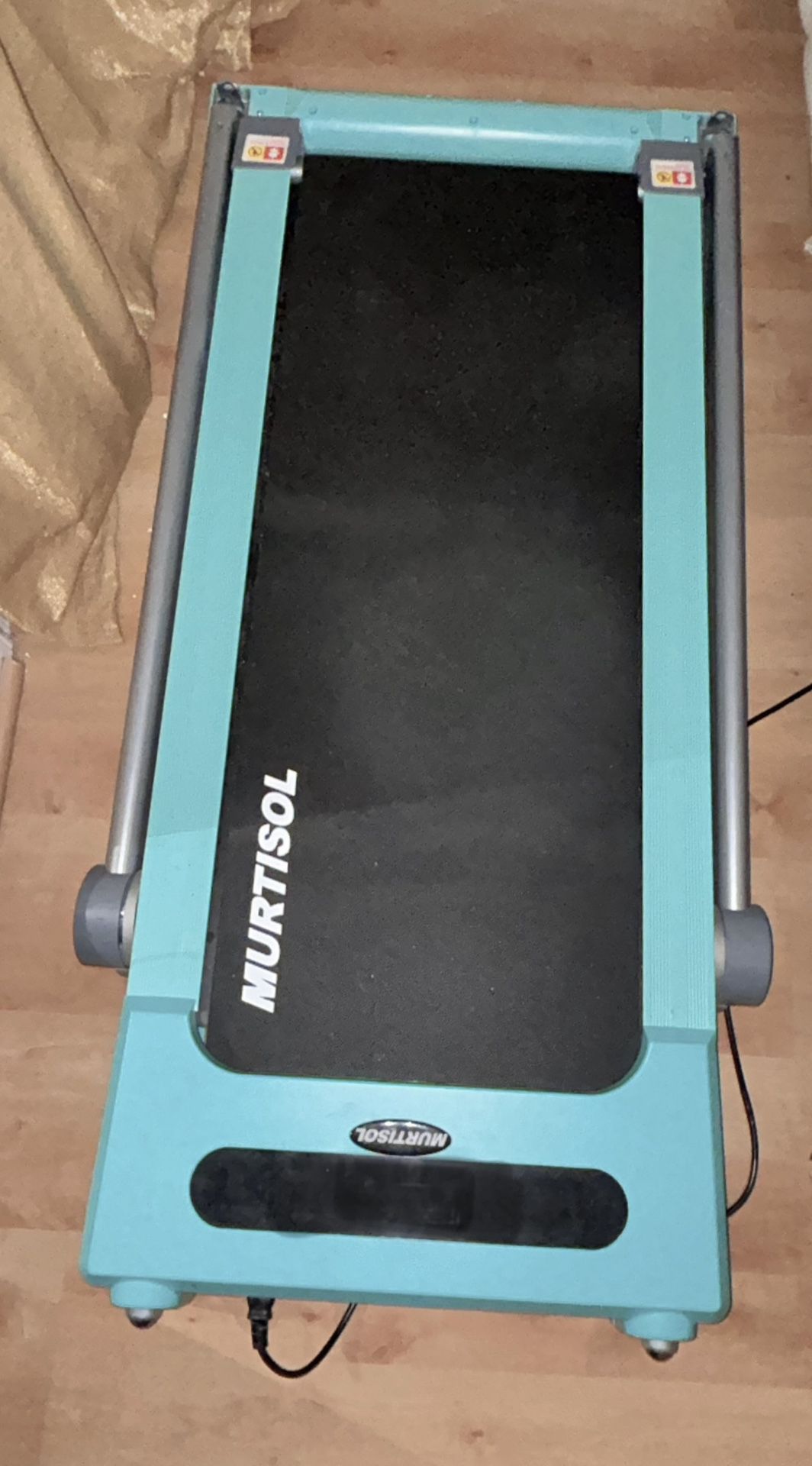 Folding Treadmill Electric with wheels/device holder-Murtisol-blue
