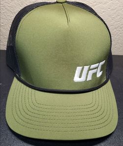 *NEW* UFC Trucker Hat Cap Olive Green Embroidered Pacific Headgear Snapback