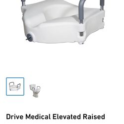 Brand New - Drive Medical Elevated Raised Toilet Seat with Removable Padded Arms