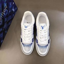Men Size 8 Shoes Brand New Louis Vuitton Trainer Azur Stone Shoes 500 ✨