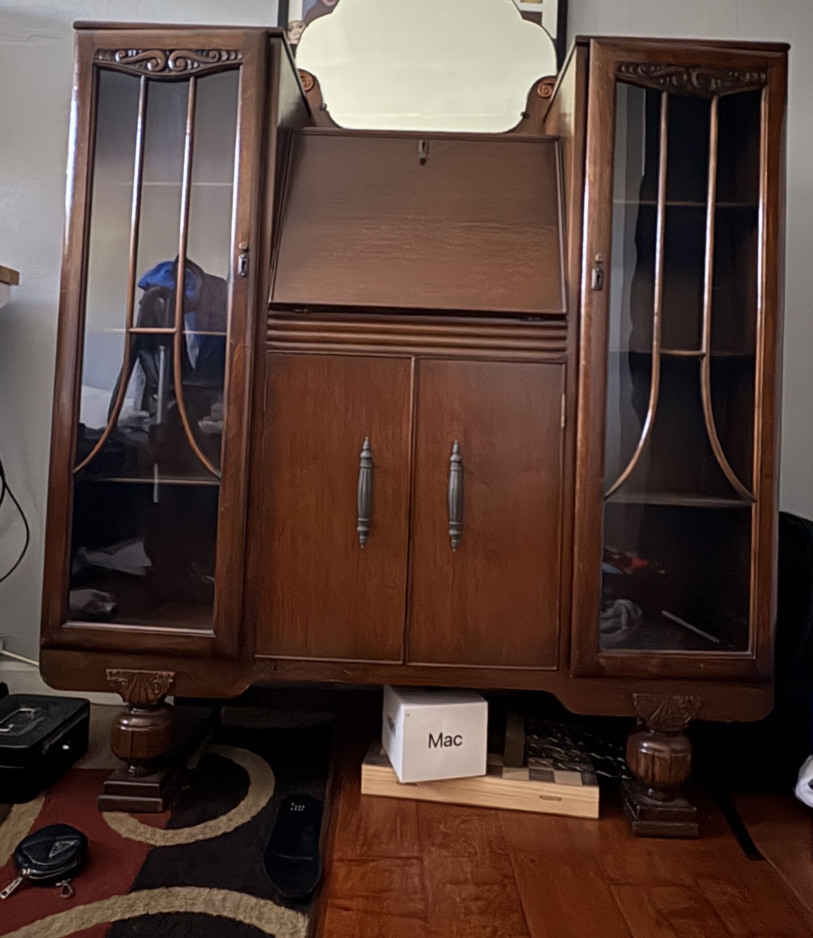 VINTAGE CURIO MIRROR DESK