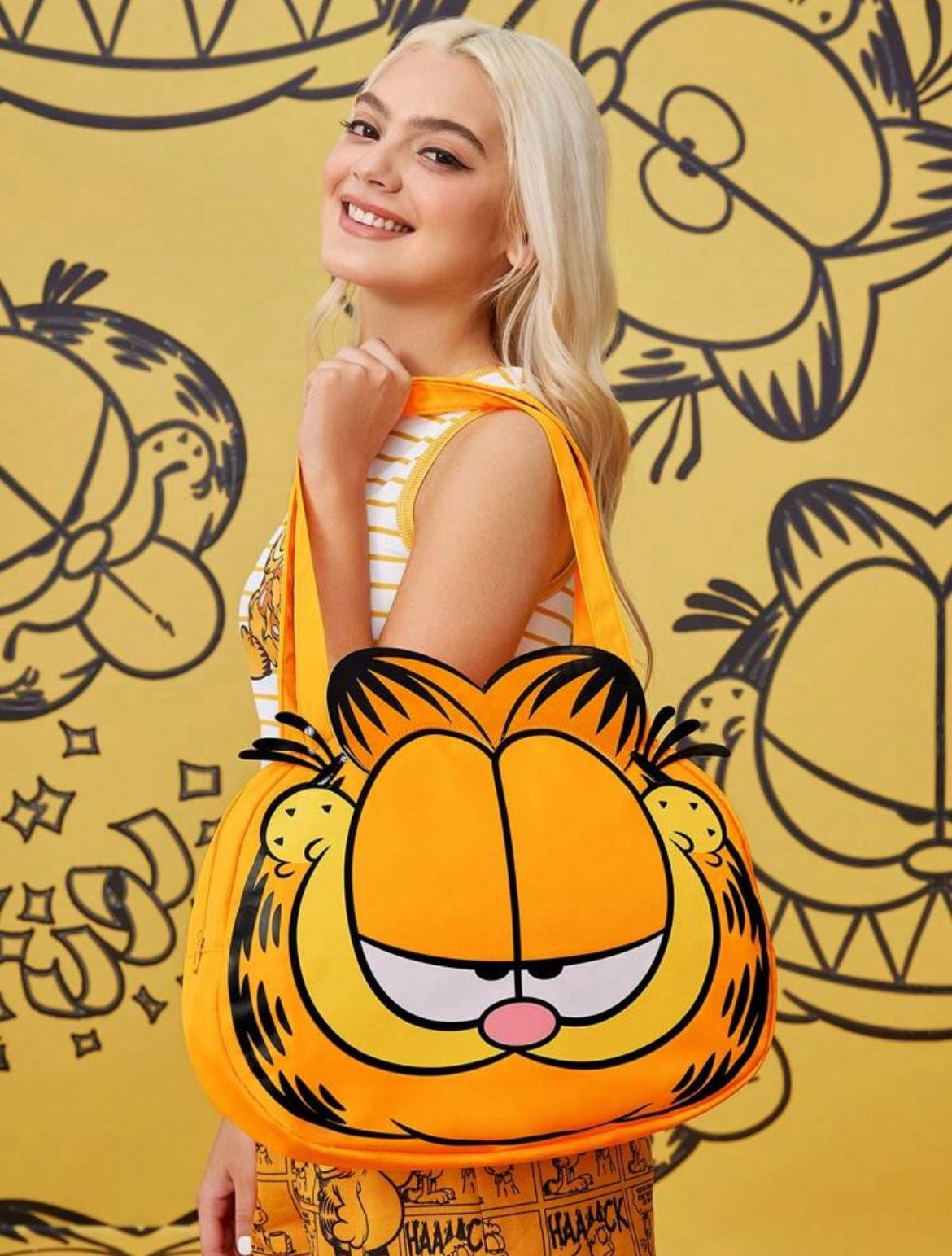 New GARFIELD The Cat PURSE ORANGE Bag TOTE