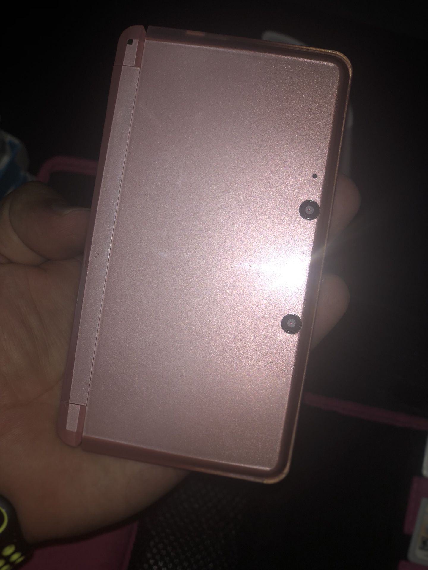 Nintendo 3ds pink with 10 games