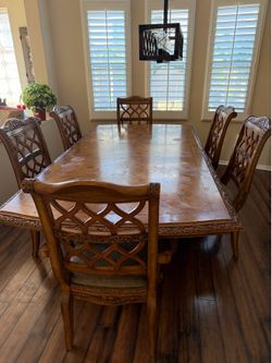 Large Wood  Dining Table