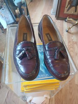 BALLY Tassel Loafers Shoes Sz 7 D Men Brown Leather Italy