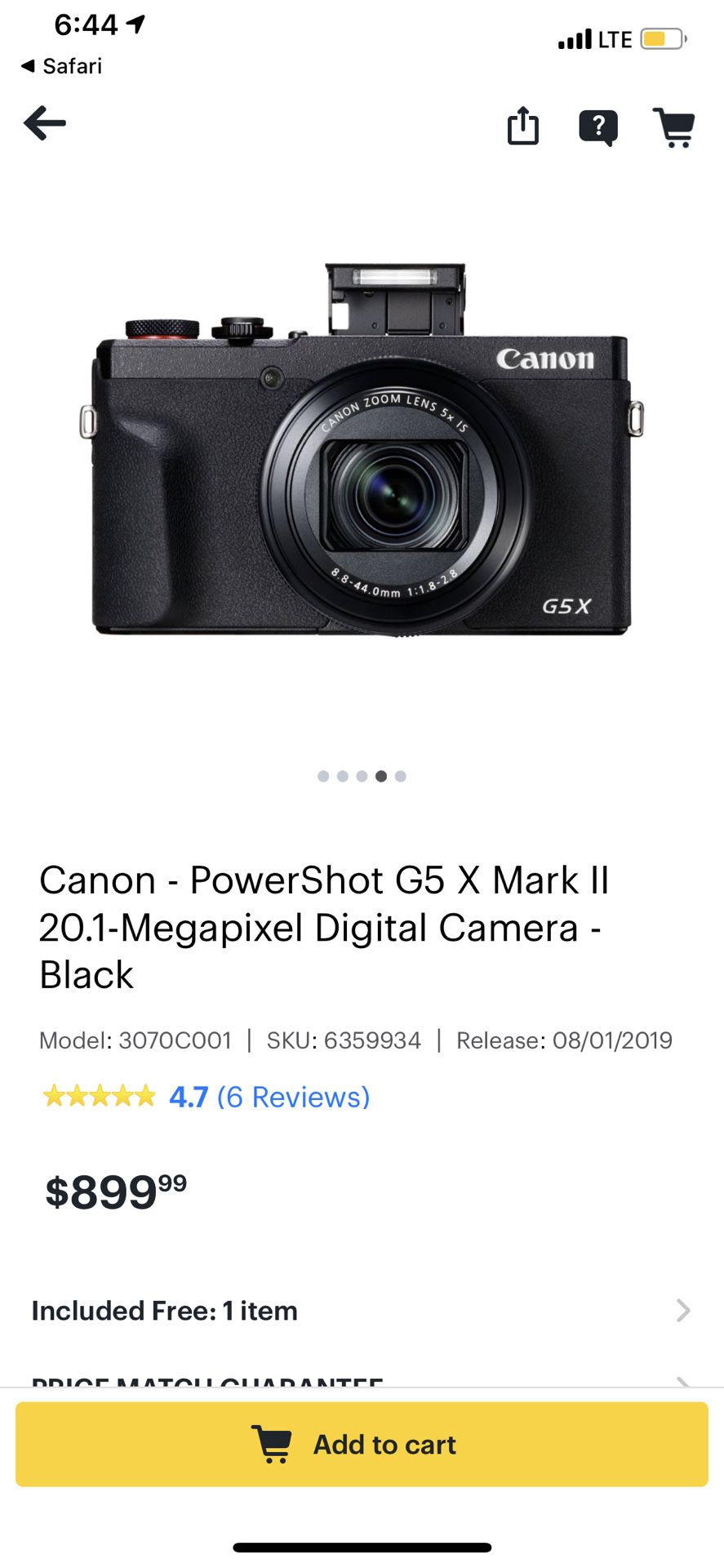Canon PowerShot G5 X Mark II 20.1MP Digital Camera 5x Optical Zoom f/1.8-2.8 Lens retail $900