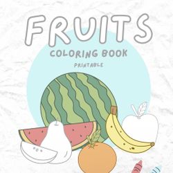 Printable fruit coloring book 