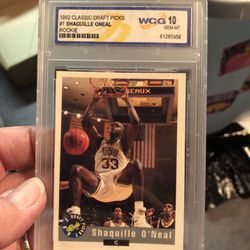 1992 Classic Draft Picks #1. Shaquille O’Neal Rookie Card. Graded Gem Mint 10