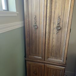 Antique Cabinet With Built In Sewing Machine 