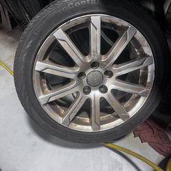 4 Audi 17 Inch Wheels/Tires On Rims 