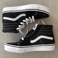 Black And White Hightop Vans Youth 