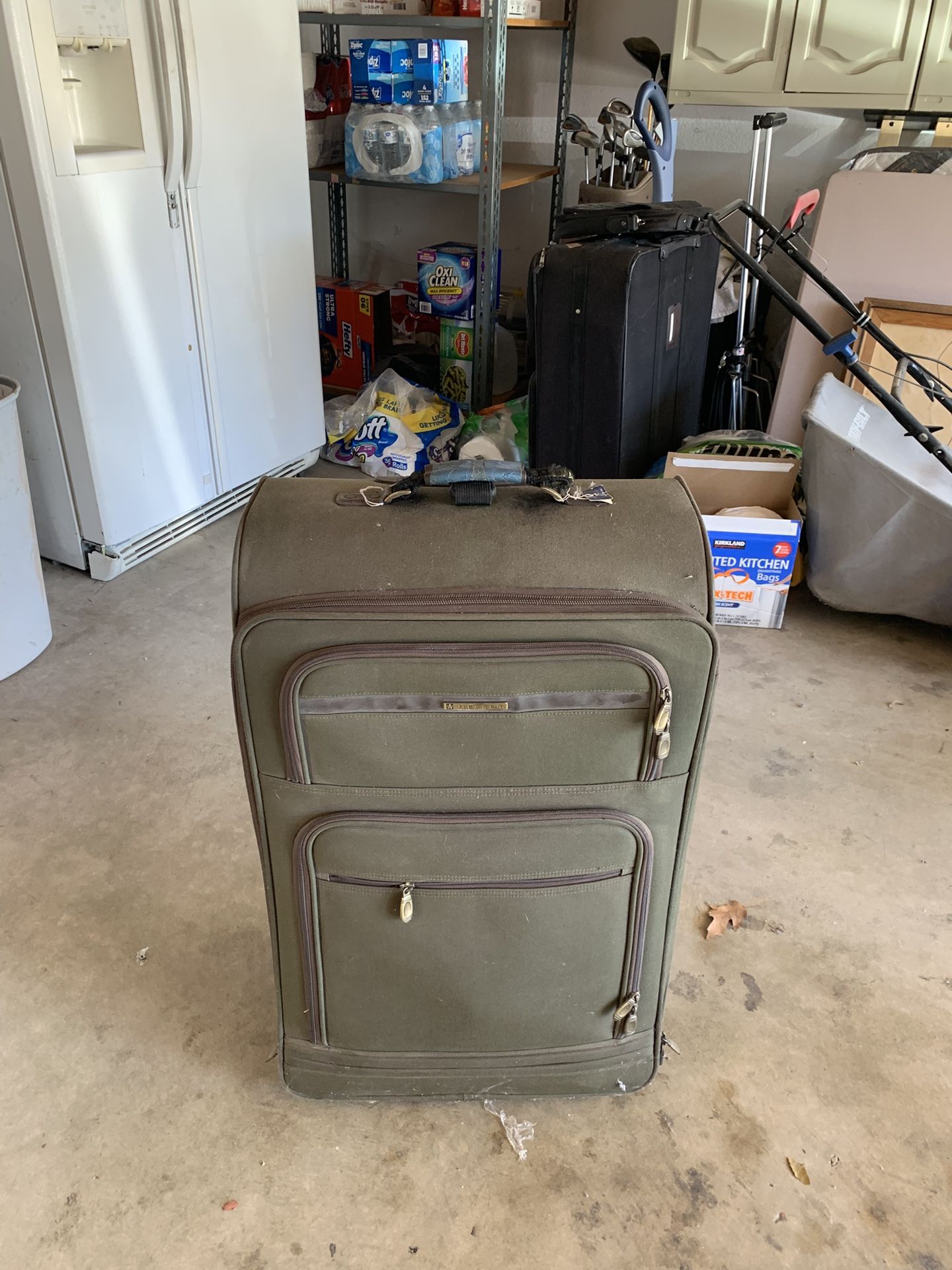 Extra large Army Green Suitcase