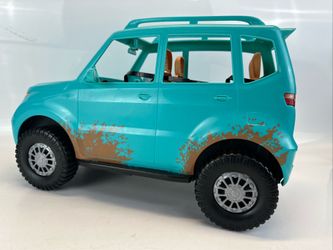 Barbie FGC99 SUV Jeep Camping Fun Off Road Vehicle Teal Blue 2016