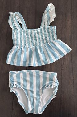 Girls Two-Piece Striped Tankini Swimsuit Size 3T