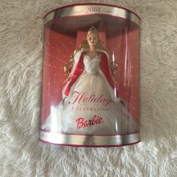 Year 2001 $25.00 Holiday Celebration Barbie – Blonde (Mattel item #50304)