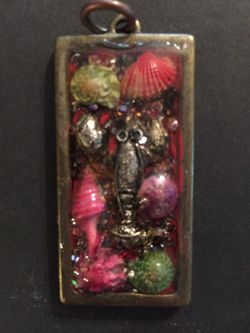 Handmade lobster pendant