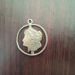 Morgan Sterling Silver Dollar Cutout Pendant
