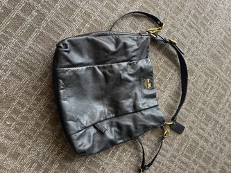 Coach Black Leather Shoulder Bag