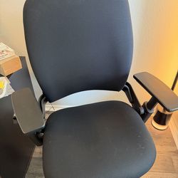 Steelcase Leap V2 Ergonomic Office Chair - Black Frame,  Buzz2 fabric