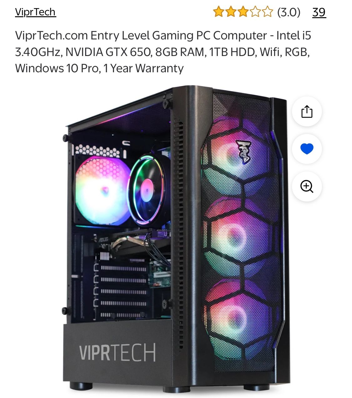 Viprtech gaming pc NEGOTIABLE